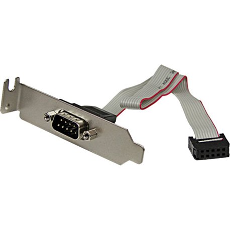 StarTech.com 9-pin Serial to 10-pin Header Slot Plate with Low Profile Bracket - Serial panel - DB-9 (M) - 10 pin IDC (F) - 23 c