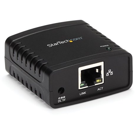 StarTech.com 10/100Mbps Ethernet to USB 2.0 Network LPR Print Server - USB Print Server with 10Base-T/100Base-TX Auto-sensing - 