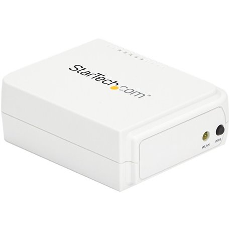 StarTech.com 1 Port USB Wireless N Network Print Server with 10/100 Mbps Ethernet Port - 802.11 b/g/n - Share a standard USB pri