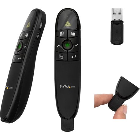 StarTech.com Wireless Presentation Remote with Red Laser Pointer - 90 ft. - PowerPoint Presentation Clicker for Mac & Windows (P