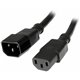 StarTech.com 1ft (0.3m) Power Extension Cord, C14 to C13, 10A 125V, 18AWG, Computer Power Cord Extension, Power Supply Extension