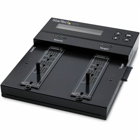 StarTech.com Standalone Dual Bay M.2 SATA/NVMe Duplicator/Eraser, HDD/SSD Cloner/Wiper, M.2 PCIe/AHCI, Hard Drive Sanitizer/Copi