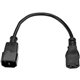 StarTech.com 2ft (0.6m) Power Extension Cord, C14 to C13, 10A 125V, 18AWG, Computer Power Cord Extension, Power Supply Extension