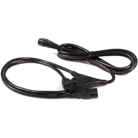 StarTech.com 10ft (3m) Power Extension Cord Splitter, C14 to 2x C13, 13A 250V, 16AWG, Computer Power Cord Extension, Power Exten