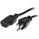 StarTech.com 10ft (3m) Computer Power Cord, NEMA 5-15P to C13, 10A 125V, 18AWG, 10 Pack, Replacement PC Power Cord, TV/Monitor P