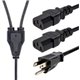 StarTech.com 10ft (3m) Computer Power Y Cord, NEMA 5-15P to C13, 10A 125V, 18AWG, Black Replacement PC Power Cord, TV/Monitor Po