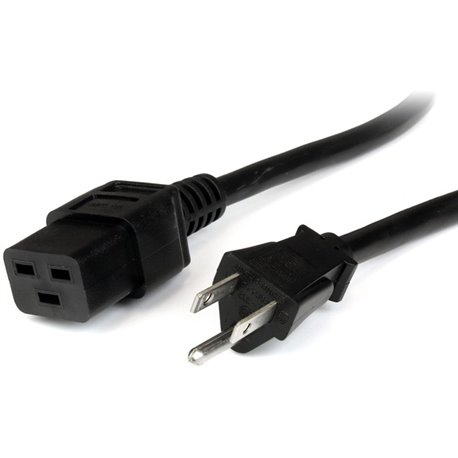 StarTech.com 8 ft Computer Power Cord - NEMA 5-15P to IEC 320 C19 - Create a reliable 8ft power connection for your computer or 