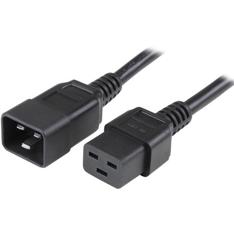 StarTech.com 3 ft Heavy Duty 14 AWG Computer Power Cord - C19 to C20 - Connect a high-powered server to a power distribution uni