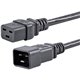 StarTech.com 6ft (1.8m) Heavy Duty Extension Cord, IEC C19 to IEC C20 Black Extension Cord, 15A 250V, 14AWG, Heavy Gauge Power C