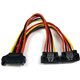 StarTech.com 6in Latching SATA Power Y Splitter Cable Adapter - M/F - Add an extra SATA power outlet to your PC Power Supply - s