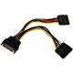 StarTech.com 6in SATA Power Y Splitter Cable Adapter - Add an extra SATA power outlet to your Power Supply - sata power splitter