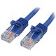 StarTech.com 1 ft Blue Cat5e Snagless RJ45 UTP Patch Cable - 1ft Patch Cord - Make Fast Ethernet network connections using this 