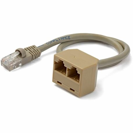 StarTech.com 2-to-1 RJ45 Splitter Cable Adapter - Network splitter - RJ-45 (M) - RJ-45 (F) - Connect two 10/100 Ethernet devices