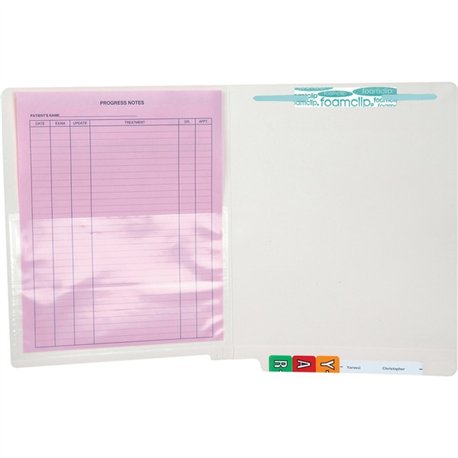 Tabbies Self-adhesive Poly Pockets - 4 3/4" x 7" Sheet - Clear - Poly - 100 / Box