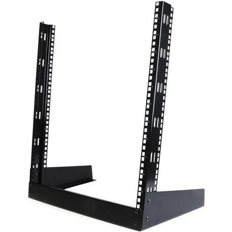 StarTech.com 2-Post 12U Desktop Server Rack, Open Frame 19in Network Rack, Small Home/Office Rack for AV / Studio / Data / IT Eq