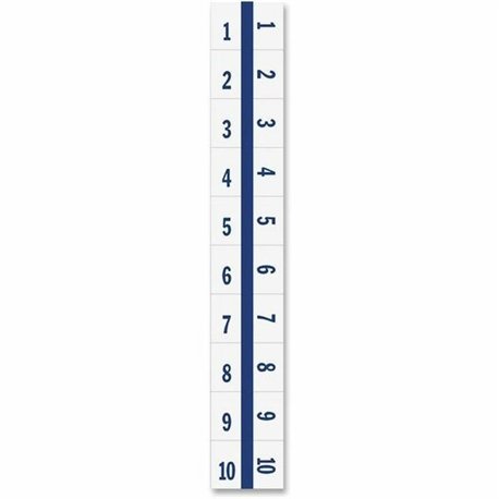 Tabbies Legal Index Divider Tabs - 10 Printed Tab(s) - Digit - 1-10 - 8.5" Divider Width x 11" Divider Length - Letter - 7 Hole 
