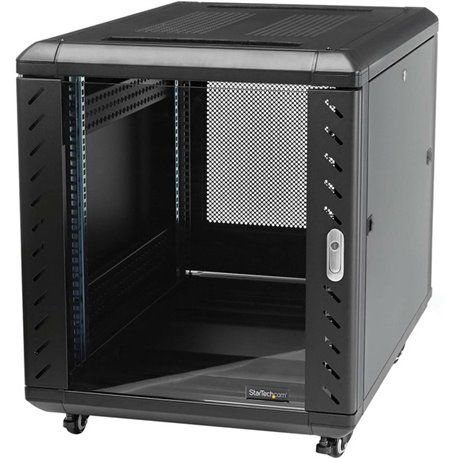 StarTech.com 4-Post 15U Server Rack Cabinet, 19" Data Rack Cabinet for Computer / IT Equipment, Home Network Rack, Half Height S