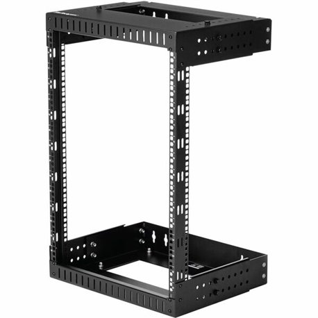 StarTech.com 2-Post 15U Heavy-Duty Wall Mount Network Rack, 19" Open Frame Server Rack with Adjustable Depth, Data Rack for IT E