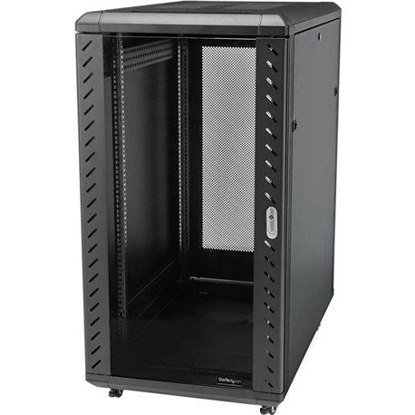 StarTech.com 4-Post 18U Server Rack Cabinet, 19" Data Rack Cabinet for Computer / IT Equipment, Home Network Rack, Half Height S