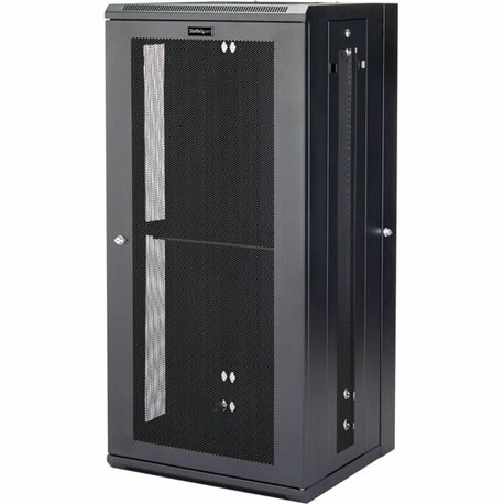 StarTech.com 4-Post 26U Wall Mount Network Cabinet, 19" Hinged Wall-Mounted Server Rack for Data / IT Equipment, Lockable Rack E