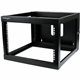 StarTech.com 4-Post 6U Hinged Wall-Mount Network Rack, 19" Open Frame Server Rack, Wall Mount Data Rack for IT Computer Equipmen