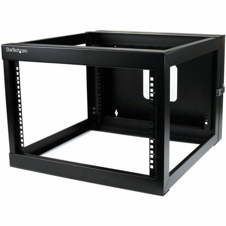 StarTech.com 4-Post 6U Hinged Wall-Mount Network Rack, 19" Open Frame Server Rack, Wall Mount Data Rack for IT Computer Equipmen