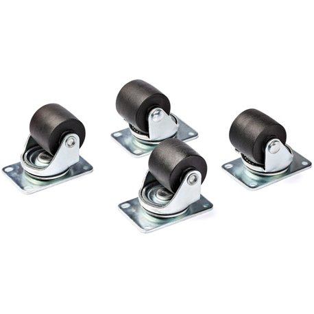 StarTech.com Heavy Duty Casters for Server Racks/Cabinets, Set of 4 Universal M6 2-inch Caster Wheels Kit, 45x75mm Pattern Caste