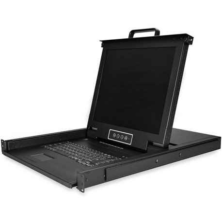 StarTech.com 8 Port Rackmount KVM Console w/ Cables - Integrated KVM Switch w/ 17" LCD - 1U LCD KVM Drawer 50000 MTBF - USB + VG