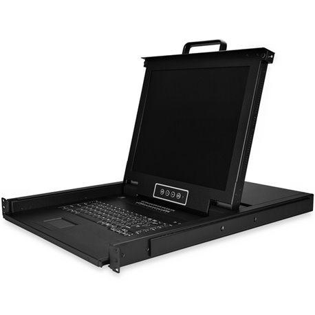 StarTech.com 16 Port Rackmount KVM Console w/ Cables - Integrated KVM Switch w/ 17" LCD - 1U LCD KVM Drawer 50000 MTBF - USB + V