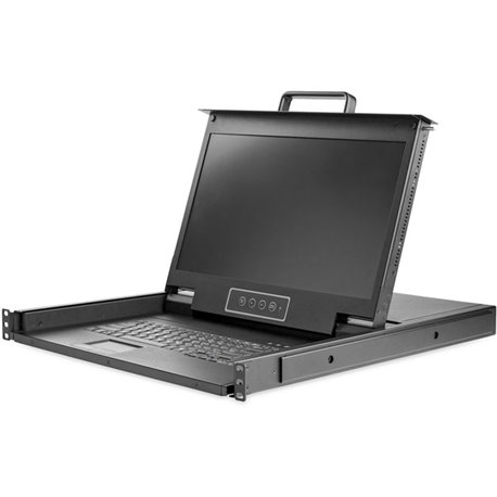 StarTech.com Rackmount KVM Console HD 1080p - Single Port VGA KVM w/17" LCD Monitor - 1U LCD KVM Server Rack Drawer w/Cables - U