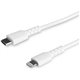 StarTech.com 3 foot/1m Durable White USB-C to Lightning Cable, Rugged Heavy Duty Charging/Sync Cable for Apple iPhone/iPad MFi C