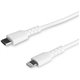 StarTech.com 6 foot/2m Durable White USB-C to Lightning Cable, Rugged Heavy Duty Charging/Sync Cable for Apple iPhone/iPad MFi C