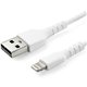 StarTech.com 3 foot/1m Durable White USB-A to Lightning Cable, Rugged Heavy Duty Charging/Sync Cable for Apple iPhone/iPad MFi C