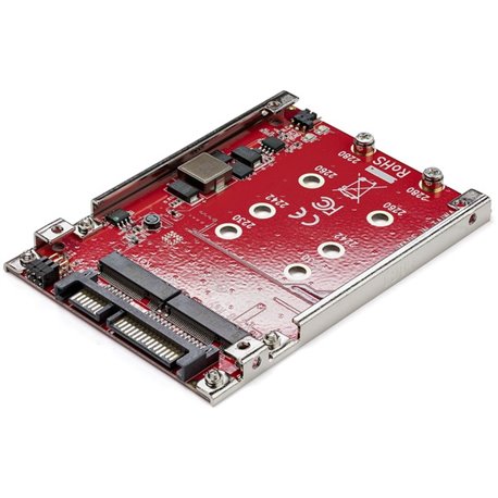 StarTech.com Dual-Slot M.2 to SATA Adapter - M.2 SATA Adapter for 2.5" Drive Bay - M.2 Adapter - M.2 SSD Adapter - M.2 NGFF SSD 