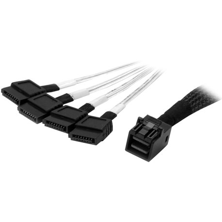 StarTech.com 1m Internal Mini SAS to SATA Cable - SFF-8643 to 4x SATA - Connect a SAS controller to four SATA drives - 1m Mini S