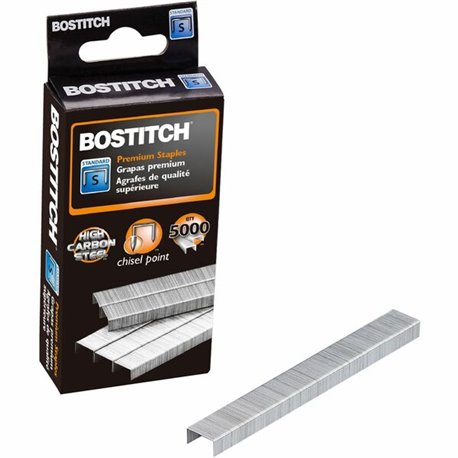 Bostitch 1/4" Standard Premium Staples - 210 Per Strip - Standard - 1/4" Leg - 1/2" Crown - Holds 20 Sheet(s) - for Paper - Chis