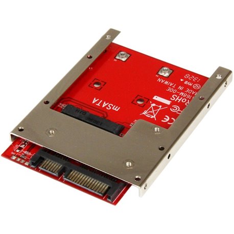 StarTech.com mSATA SSD to 2.5in SATA Adapter Converter - Convert an mSATA SSD into a 7mm high 2.5in SATA 6Gbps Open Bracket SSD 