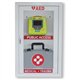 ZOLL Medical AED Combo Wall Cabinet with Alarm - 22.5" x 8" x 36" - Damage Resistant, See-through Window - Gray - Steel
