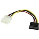 StarTech.com 6in 4 Pin LP4 to SATA Power Cable Adapter - Power a Serial ATA hard drive from a conventional LP4 power supply conn