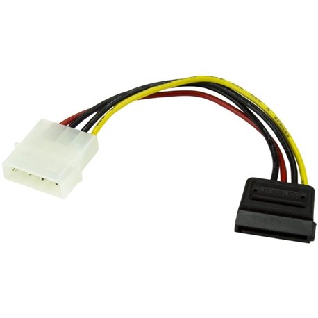 StarTech.com 6in 4 Pin LP4 to SATA Power Cable Adapter - Power a Serial ATA hard drive from a conventional LP4 power supply conn