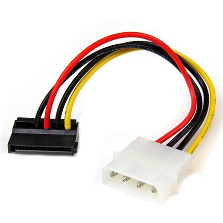 StarTech.com 6in 4 Pin LP4 to Left Angle SATA Power Cable Adapter - Power a SATA hard drive from a conventional LP4 power supply