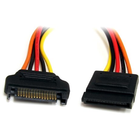 StarTech.com 12in 15 Pin SATA Power Extension Cable - Extend a SATA Power Connection by up to 12in - sata power extension cable 