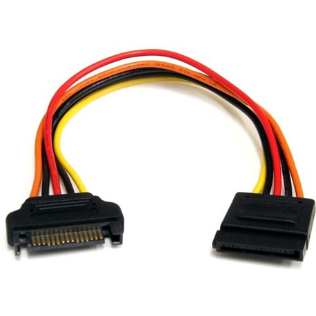 StarTech.com 8in 15 pin SATA Power Extension Cable - Extend SATA Power Connections by up to 8in - 8" sata power extension cable 