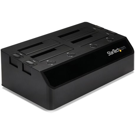 StarTech.com 4-Bay USB 3.0 to SATA Hard Drive Docking Station, 2.5/3.5" SATA III (6Gbps) SSD/HDD Dock, USB Hard Drive Bay, Top-L