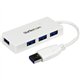 StarTech.com Portable 4 Port SuperSpeed Mini USB 3.0 Hub - 5Gbps - White - Add four external USB 3.0 ports to your notebook or U