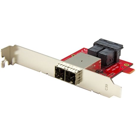 StarTech.com Mini-SAS Adapter - Dual SFF-8643 to SFF-8644 - with Full and Low-Profile Brackets - 12Gbps - Convert two internal S