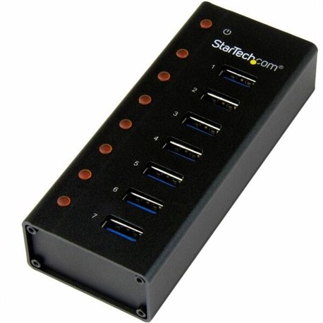 StarTech.com 7 Port USB 3.0 Hub - 5Gbps - Desktop or Wall-mountable Metal Enclosure - Connect 7 high-performance devices to your
