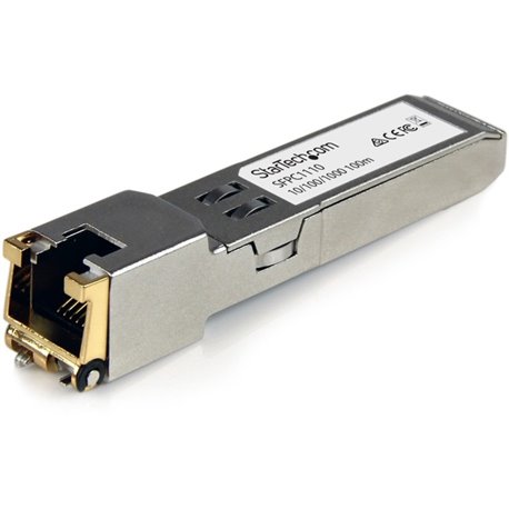 StarTech.com Cisco SFP-GE-T Compatible SFP Module - 1000BASE-T - 10/100/1000 Mbps SFP to RJ45 Cat6/Cat5e Transceiver - 100m - Ci