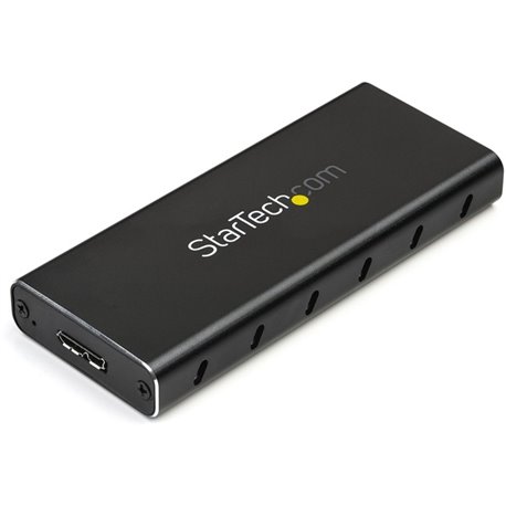 StarTech.com M.2 SSD Enclosure for M.2 SATA SSDs - USB 3.1 (10Gbps) with USB-C Cable - External Enclosure for USB-C Host - Alumi