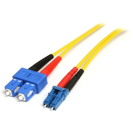 StarTech.com 1m Fiber Optic Cable - Single-Mode Duplex 9/125 LSZH Fiber Jumper Cord - LC/SC - Connect fiber network devices for 